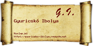 Gyuricskó Ibolya névjegykártya